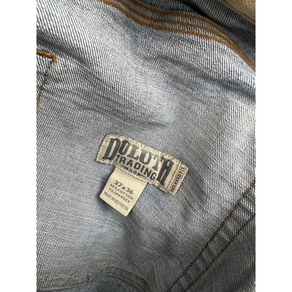 Duluth Flex Ballroom Jeans Men's 37x36 Blue Denim Straight Leg Workwear - Picture 7 of 7